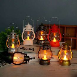 wholesale lanterns UK - Tranditional Halloween Candlelight Electronic Candlestick Led Portable Pony Lantern Luminous Lantern Props Bar Night Light