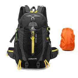 40L men's outdoor sports backpack, convenient for hiking and hiking, waterproof, mountaineering bag, portable Y1227