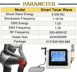 shockwave therapy tecar therapy physiotherapy ems machine massager full body on sale hot selling products