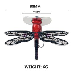 98mm 6g Topwater Dragonfly Dry Flies Insect Fly Fishing Lure Trout Popper Artificial Bait Wobblers For Trolling Hard Lure