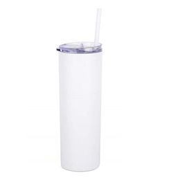 New 20oz Sublimation Skiny Tumbler Blank Stainless Steel Tumbler DIY Tapered Cups Vacuum Insulated 600ml Car Tumbler Coffee Mugs