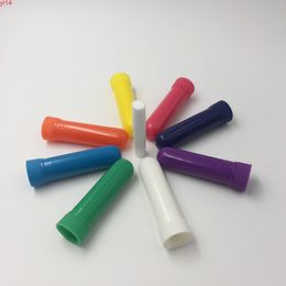 16 Sets Coloured Plastic Nose Inhaler Blank, Aroma Nasal with Best Quality Cotton Wicks for DIY Adding Perfumegood qualtity