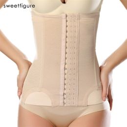 SWEETFIGURE Waist Trainer Belt Shapers Modeling Strap Corset Sexy Women Postpartum Shapewear Slimming Shaper 220125