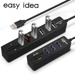 USB Hub 3.0 Multi USB Splitter 2.0 USB 3.0 Hub 3 / 6 Ports Hab Micro TF/SD Card Reader High Speed Computer Accessories