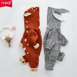 IYEAL New Arrivals Spring Autumn Cotton Knitted Baby Boys Girls Clothes Long-sleeve Newborn Kids Toddler Romper Infant jumpsuit LJ201023