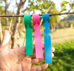 Garden Supplies Plastic Plant Labels Wrap Around Tree Tags Markers Adjustable Nursery Garden Labels Plant Tags with Large Writing Surface