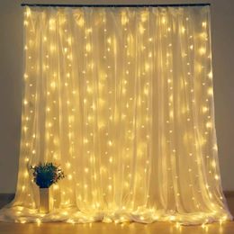 Icicle LED Curtain String Light 3*1/3*2/3*3/2*2 Christmas Fairy Lights Garland Outdoor Home For Wedding Party Garden Decoration