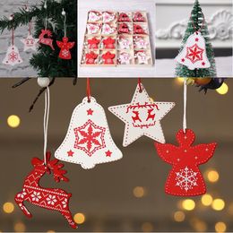 Woodiness Christmas Tree Pendants Five Pointed Star Snowflake Elk Home Accessories Baubles 2020 Diy Outdoor Gifts Ornaments 7 9jh G2