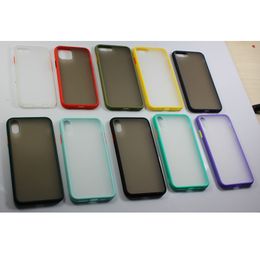 Wholesale Translucent Matte Soft Phone Case Quality Anti-drop TPU PC Cover Shockproof Cases for iPhone 6/7/8/12/12 Pro/Mini