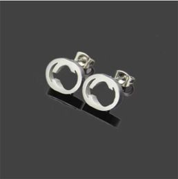 2022 Women stud earring Wholesale Never fade High quality New Arrival Extravagant Jewellery men studs Classic design earrings Stainless Steel silver flower elagant3