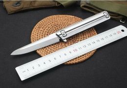 8'' New Assisted Opening D2 Blade Full Steel Handle Tactics Folding Knife DF174
