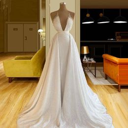 ivory sexy deep v neck long mermaid evening dresses vestidos formales prom gowns for women