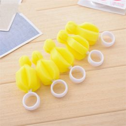 360 Degree Rotating Sponge Pacifier Brush Yellow Baby Nipple Brushes Babies Feeding Bottle Cleaning Brushes Infant Pacifiers Cleaner 20220308 H1