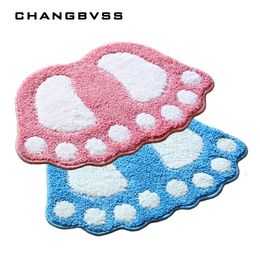 Hot Selling Footprint Floor Carpet For Bathroom Mat,Anti-skid mats,banyo paspas takimlari,Rugs For Bath Room,Mat in the Toilet 201119