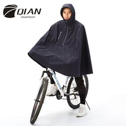 QIAN Impermeable Raincoat Women/Men Bicycle Rain Coat Multi Rain Gear Reflective Design Cycling Climbing Hiking Tour Rain Cover 201110