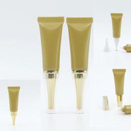 50PCS 10g Small Gold Empty Eye Cream Storage Tube Yellow Cosmetic Soft Hose Container 10ml Squeeze Skin Care