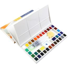 Marie's 18/24/36Colors Solid Water Colour Painting With WaterBrush Transparent Watercolour For Drawing Acuarelas Art Supplies 201226