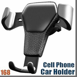 168D Gravity Car Holder For Phone in Car Air Vent Clip Mount No Magnetic Mobile Phone Holder Cell Stand Support For smartphones