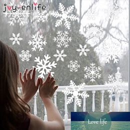 27pcs/lot White Snowflake Sticker Decoration Glass Window Kids Room Christmas Wall Stickers Home Decals Decoration New Year 2020