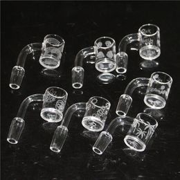 Pattern 25mm Quartz Banger with Glass Bubble Carb Caps 10mm 14mm male female quartz banger for glass bongs