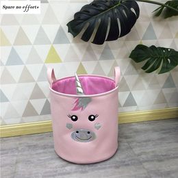 Cartoon Storage Box Cute Printing Waterproof Organizer Cotton Linen Sundries Storage Basket Cabinet Underwear Storage Bag LJ201204