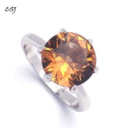 CSJ Classic Design Zultanite Ring Sterling 925 Silver Created Sultanite Colour Change Fine Jewellery Women Party Wedding Gift Y200321