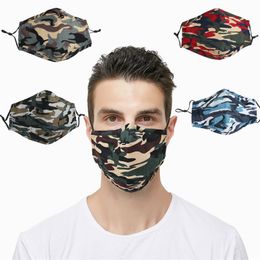 Camouflage Masks Riding Hanging Ear Face Mask For Adult Anti-dust Breathable Washable Cotton Mask Reusable M DREAM B ZEG