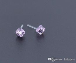 Earrings For Women Fashion Jewellery Different Colours Crystal Glass Cube Earrings