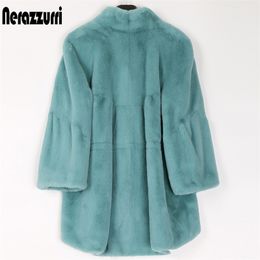 Nerazzurri Fluffy loose faux fur coat women flare raglan sleeve Plus size furry jacket fashion autumn winter women clothes 201210