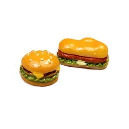 Hamburgers Miniature Mini Simulation Food Hamburger diy for Doll Kitchen Toys Dollhouse Miniatures Classic Charms DIY Decoration 1221967