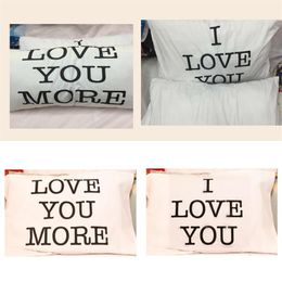 Rectangle White Pillow case Valentine Day I Love You Romance Pillows Covers 50*70cm Letters Lover Cushion Sleeve 10xl G2