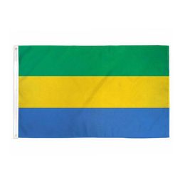 Gabon Flag High Quality 3x5 FT 90x150cm Flags Festival Party Gift 100D Polyester Indoor Outdoor Printed Flags Banners