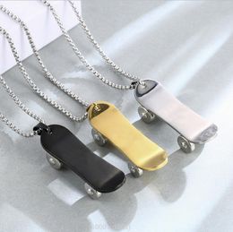2022 New titanium steel Skate pendant Necklaces for men women unisex fashion hip hop jewelry