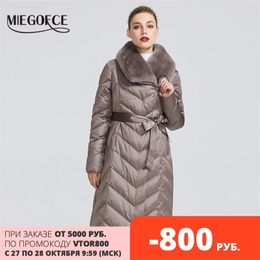 MIEGOFCE New Collection Women's Jacket With Rabbit Collar Women Winter Coat Unusual Colors That a Windproof Winter Parka 201029