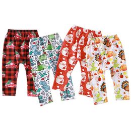 Christmas Baby Pants Printed Infant Boy Trousers Santa Toddler Xams Pants Children Clothes Boutique Baby Clothing 4 Designs LSK1716