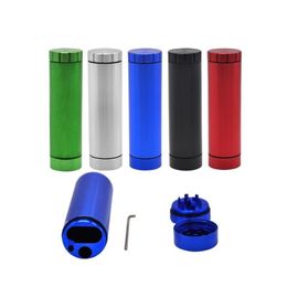 grinder best NZ - 2 Layer 30mm Smoke Dugout Grinders With Box Aluminium Alloy Round Smoke Crusher Bright Color Grinder Portable Best Selling