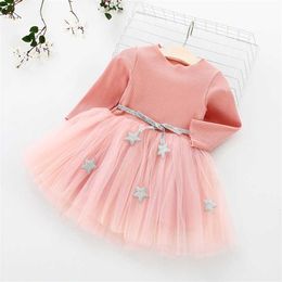 Baby Girls Autumn Winter Dress Long Sleeves Tutu Dresses Birthday Princess Vestidos Costume Kids Daily Clothes Infantil 24M 220106
