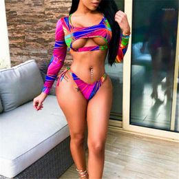 2020 Women 2 Pieces Set Print High Waist Bathing Suit Ladies Crop Top + Shorts Beachwear Bathingsuit Womens 2 pcs Suit Overalls1