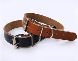Leather Dog Collars Cats Leash Accessories Chain Stainless Steel Clasp Pet Supplies Multi Colour Fashion High Quality Soft 14 5br G2