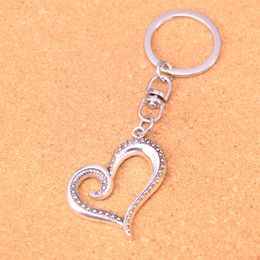 Fashion Keychain 38*36mm hollow heart Pendants DIY Jewelry Car Key Chain Ring Holder Souvenir For Gift