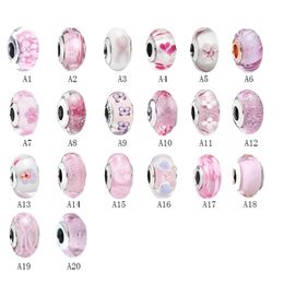 Pink Butterfly Crown European Style Charm Bracelet Gift for Girls Flower 