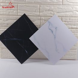 Nordic Vinyl Self Adhesive Marble Texture Wall Decals Thick Waterproof Bathroom Kitchen Flooring Tile Sticker Home Decor 30x30cm 201202