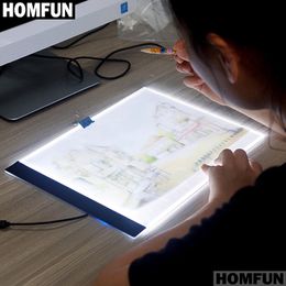 HOMFUN Ultrathin 3.5mm A4 LED Light Tablet Pad Apply to EU/UK/AU/US/USB Plug Diamond Embroidery Diamond Painting Cross Stitch 201201