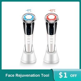 EMS LED Pon Therapy Sonic Vibration Wrinkle Remover Cool Treatment Anti Ageing Skin Cleaner Cleansing Rejuvenation Machine 220216