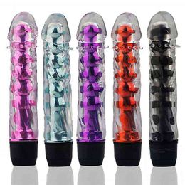 NXY Vibrators Small Bald Crystal Spiked Fluorescent Stick Single Shock Av Vibrating Dragon Beard Women's Masturbation Massage Apparatus 0114