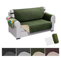 Waterproof Quilted Sofa Couch Cover Pet Dog Kids Mat Stretch Elastic Sofa Cover Furniture Protector Machine Washable 201222