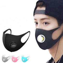 Breathing Valve Reusable Washable Face Mask Ice Mouth Cover Anti Dust PM2.5 Respirator Anti-bacterial Silk Cotton Masks Adult Child DHL