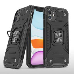 shockproof Phone Case for iPhone 12 11 mini Pro MAX ring holder magnetic Armour cell shell for Samsung Galaxy S20 Moto Google LG