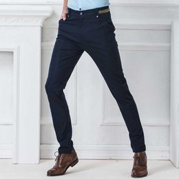 Venda por atacado - frontais plana calças de negócios equipadas casuais casuais calças formal personalizado desgaste sólido cor preta marinho azul qualidade1