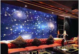 Custom photo wallpaper 3d mural wallpaper for living room Sky starry galaxy bar background wall papers home decor